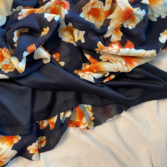 🎈SOLD Betsey Johnson Navy Floral Tie Waist Dress - Picture 7 of 11